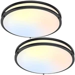 50W 5600LM Le Ceiling Lights Matte Black, 16INCH, 2 Pack -. Fixed Price $67.54.