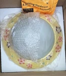 Justice Design Hand-painted Flowers (14") Ceramic Shade Flush Ceiling Mount 60W. Fixed Price $72.00.