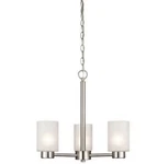 Westinghouse Ceiling Light Chandelier Nickel Brushed Frosted Glass 3 Bulbs. Fixed Price $44.99.