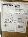 Nuvo Chandelier Model 60-382 Black Castillo 3-LIGHT 44"W 21"H New. Fixed Price $159.99.