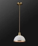 Globe Electric Beckett 1-LIGHT Matte White Pendant With Metal Shade. Fixed Price $12.00.