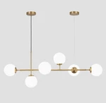 Kco Lighting Modern Globe Linear 6 Milk Glass Chandeliers White. Fixed Price $100.00.