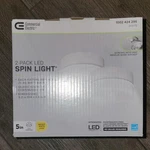 Commercial Electric Spin Light Led Flush Mount 5.2" White 4000K 600LM 2-PACK. Fixed Price $14.00.
