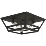 Livex Lighting 49560-04 Schofield Flush Mount Black With Brushed Nickel Accents. Fixed Price $131.96.