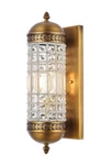 French Gold With Crystal Bathroom Dining Hallway Light Wall Sconce Fixture. Fixed Price $373.40.