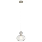 Kichler Riviera Mini 1-LT Pendant, Brushed Nickel 43956NI. Fixed Price $164.99.