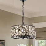 Rowsen 4-LIGHT Antique Bronze Metal Chandelier. Fixed Price $212.95.