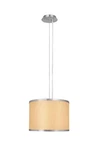 Hampton Bay 1-LIGHT Beige And Brushed Steel Pendant With Drum Shade New. Fixed Price $75.99.