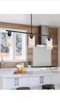 Lwytjo Pendant Lighting For Kitchen Island 3 Lights Black Mode.... Fixed Price $88.99.
