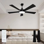 Black Ceiling Fans With Lights And Remote - 52 Inch Light, Q.... Fixed Price $174.10.