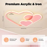 Led Chandelier Love Heart-shaped Ceiling Light Fixture For Kids' Bedroom Decor. Fixed Price $82.38.