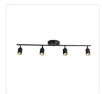 Vidalite Modern 3 Ft. 4 Spot-light, Black Integrated Led, Fixed Track Lighting. Fixed Price $41.06.