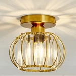 Yyjlx Crystal Semi Flush Mount Ceiling Light Fixture E26 Mini Antique Gold Ch.... Fixed Price $47.77.