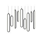 Afx Lighting Sienna 9LT Led 36" Linear Pendant, Black/black - SIEP99LAJD1BKLNR9. Fixed Price $1138.00.