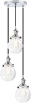 Phansthy Rustic Chandeliers Industrial Pendant Ceiling Light With 3 Pieces Clear. Fixed Price $29.95.
