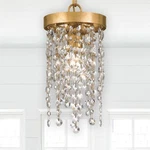 Crystorama Winham 7" Wide Antique Gold And Crystal Mini Pendant. Fixed Price $394.00.