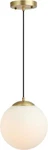 Society Modern Zeno 1-LIGHT Globe Pendant Brass Dimmable White Glass Shade. Fixed Price $22.90.