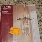 Home Decorators Collection 1-LIGHT Pendant Brushed Nickel Clear Glass 9" Etl. Fixed Price $30.00.