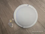 Quorum 1141-6 Fan Dome Light Kit Gloss White With Pull Chain. 10" Diameter. Fixed Price $49.00.