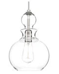 Progress Lighting Staunton Collection 1-LIGHT Brushed Nickel Pendant With Clear. Fixed Price $110.00.