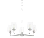 Quorum International 6313-5 Goodwin Light 27"W Chandelier Nickel. Fixed Price $288.00.