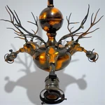 Antique Beardslee Copper Elk Light Chandelier Bpoe Fraternal Hunting Lodge Cabin. Fixed Price $3500.00.