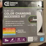 Commercial Electric 1003 532 Color Selectable Recessed Integrated Led Kit. Fixed Price $12.74.