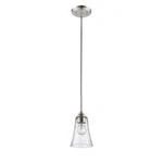 Millennium Natalie Light Mini-pendant, Satin Nickel/clear Seeded 1461-SN. Fixed Price $73.90.
