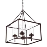 Hampton Bay Lainey 4-LIGHT Bronze Chandelier Fixture W/ Clear Glass Shades. Fixed Price $77.39.