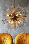 Antiqued Lights Sea Urchin 8 Brass Chandelier Home Interior Lighting. Fixed Price $306.00.