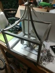 Home Decorators Boswell Quarter 14" 3-LIGHT Brushed Nickel Chandelier Box Missin. Fixed Price $35.00.