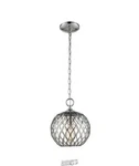 Bel Air Lighting 1-LIGHT Polished Chrome Silver Mini Pendant With Metal Shade. Fixed Price $79.99.
