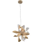 Zeev Lighting P30086/6/BB+MW Bloom Pendant Brushed Brass And Matte White. Fixed Price $378.00.