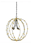 Currey 9000-0328... 4 Light 26 Inch Black Iron/antique Gold Leaf Chandelier. Fixed Price $499.00.