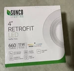Sunco Lighting 4 Inch Led Can Lights Retrofit Recessed Smooth Trim.... Fixed Price $8.45.