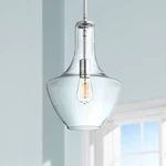 Kichler Everly 10 1/2"W Chrome And Clear Glass Mini Pendant. Fixed Price $209.99.