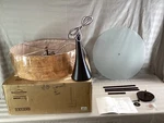 Kenroy Home 93013ORB Bulletin 3-LIGHT Pendant Oil Rubbed Bronze Read. Fixed Price $195.00.