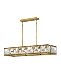 Fredrick Ramond FR30106 Jolie 45"W Led Crystal Linear Chandelier - Brass. Fixed Price $2719.15.
