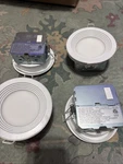 (4)UTILITECH Color Changing 4-IN 55-WATT Equivalent White Round Dimmable Recesse. Fixed Price $23.99.
