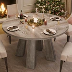 Idealhouse 47 Round Dining Table For 4-6 Wood Kitchen Sturdy Base. Fixed Price $268.78.