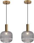 Bokt Mid Century Modern Green Glass Pendant Light Large Gold Globe Kitchen. Fixed Price $218.39.