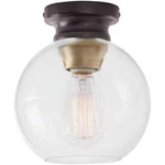 Home Decorators Evelyn 8 In. Modern Bronze Flush Mount Ceiling Light Clear Glass. Fixed Price $18.04.