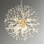 8-LIGHT Gold Sputnik Chandelier Crystal Firework Dandelion Pendant Led. Fixed Price $60.00.
