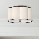 Robert Abbey Axis 16" Wide Brass And Scalloped Shade Ceiling Light. Fixed Price $761.50.