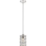 Oliver 1 Light Mini Pendant 9.75 Inches High-polished Nickel Finish. Fixed Price $169.99.