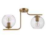 Brushed Gold Two Light Ceiling Mount From The Marojales Collection. Fixed Price $199.99.