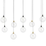 Eurofase Lighting 48932 Iissa 47"W Linear Chandelier Gold-black Mix / Clear. Fixed Price $2235.00.