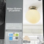 Better Homes & Gardens Led Semi-flushmount Light Frosted Globe Satin Nickel. Fixed Price $14.85.