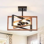 15.8" 3-LIGHT Natural Modern Semi-flush Mount Ceiling For Kitchen. Fixed Price $69.88.