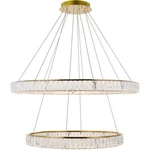 Large Crystal Chandelier Goldish Foyer Or Living Dining Room Light Fixture 42. Fixed Price $2718.44.